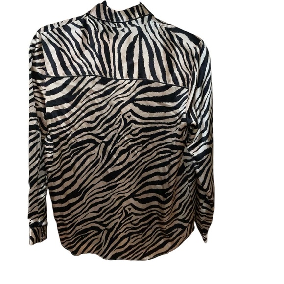 Anine Bing Zebra Print Silk Blouse - Picture 5 of 7